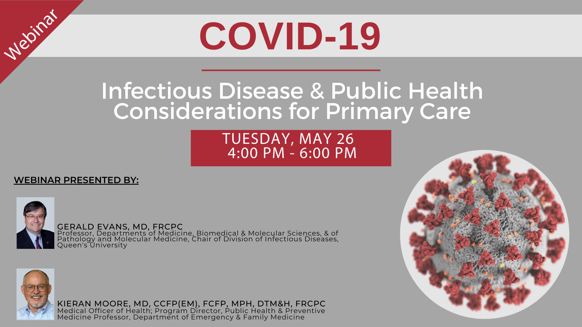 Webinar: COVID-19: Infectious Disease & Public Health Considerations ...